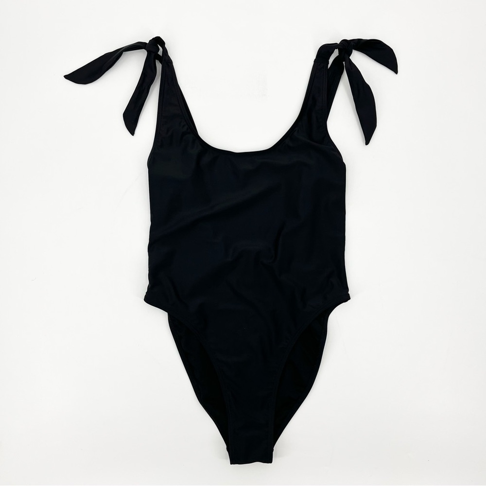 NWT SOUTH BEACH Black One Piece Swimsuit Size 8